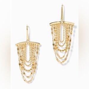 Stella & Dot Gold Shimmer Chain Earrings